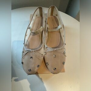 Leonnie Caramel Crystal Ballet Flat